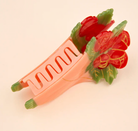 * New * Roses Bouquet Hair Claw