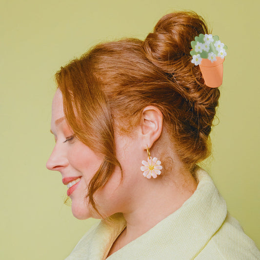 FLOWER POT HAIR CLAW