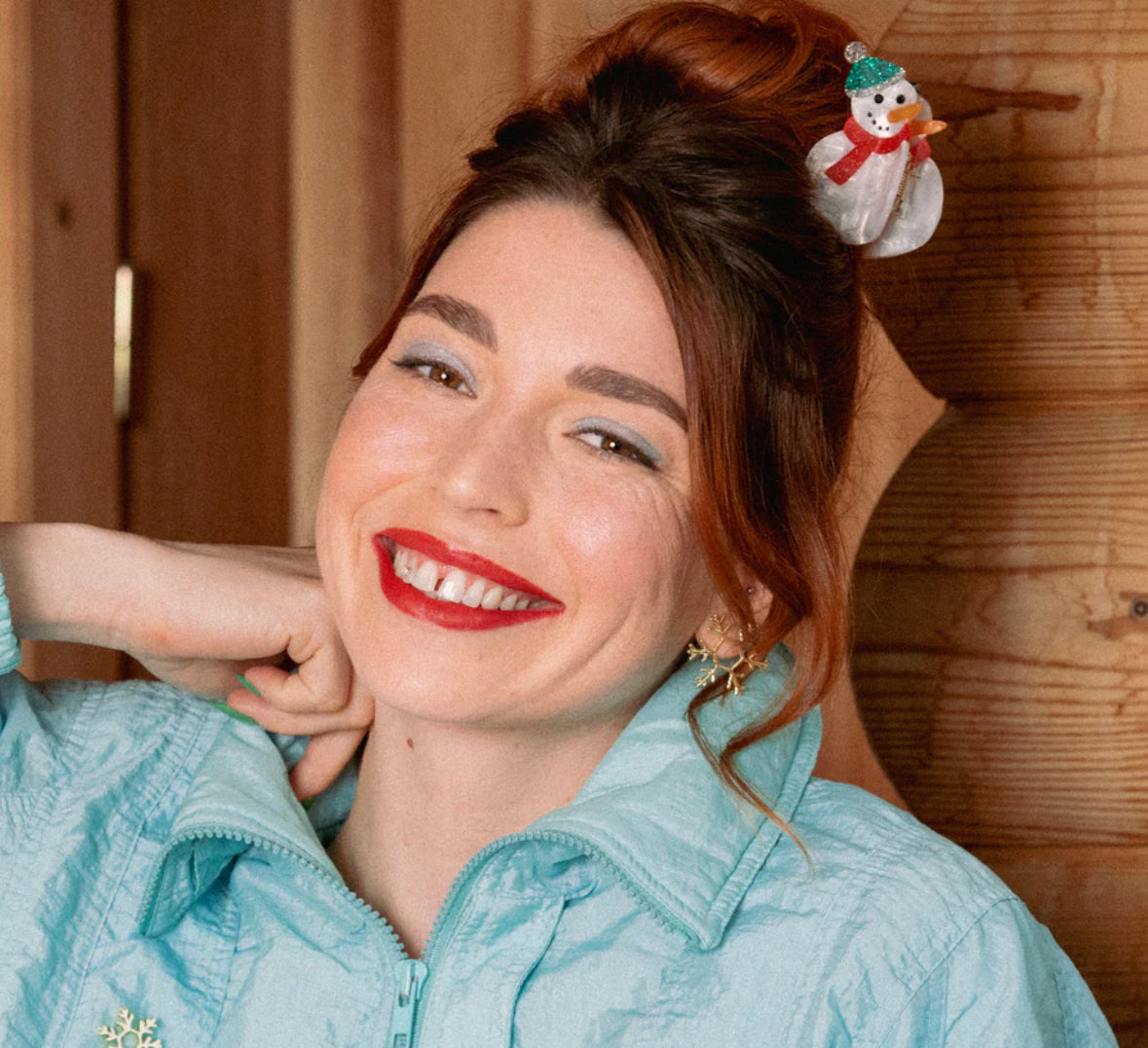 New SNOWMAN HAIR CLAW