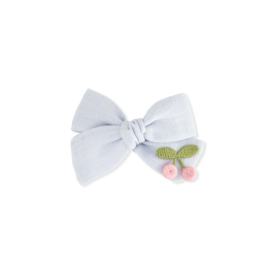 MINI PINWHEEL BOW // CHERRY MIST