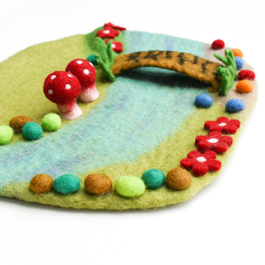 Tara treasure- FAIRY RIVER AND BRIDGE PLAY MAT PLAYSCAPE Small