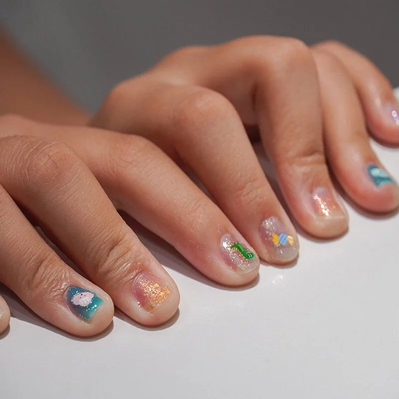 【Miss NELLA 】兒童水性可撕式安全指甲油-夢幻星湖4入組