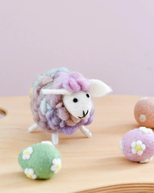 Tara treasure FELT PASTEL SHEEP TOY