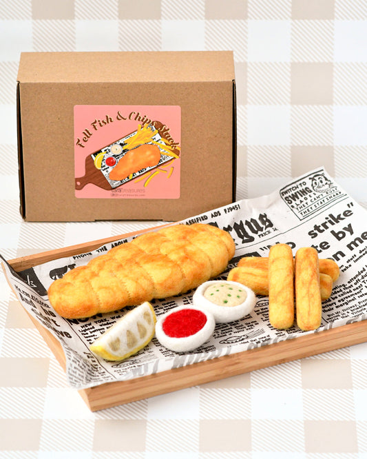 Tara treasure FELT FISH AND CHIPS STACK