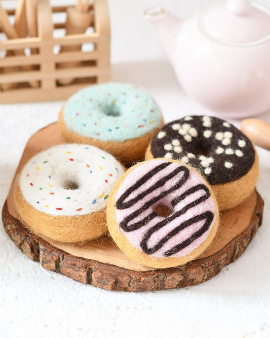 Tara treasure- FELT DONUTS (DOUGHNUTS) (SET OF 4)