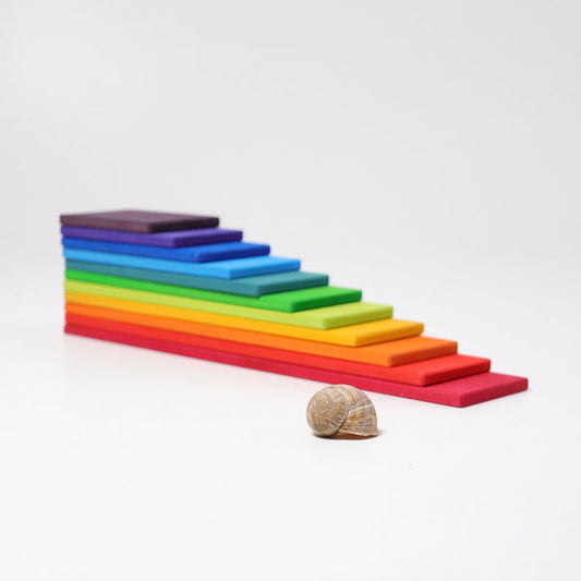 GRIMM'S Building Boards, rainbow , 11 pieces