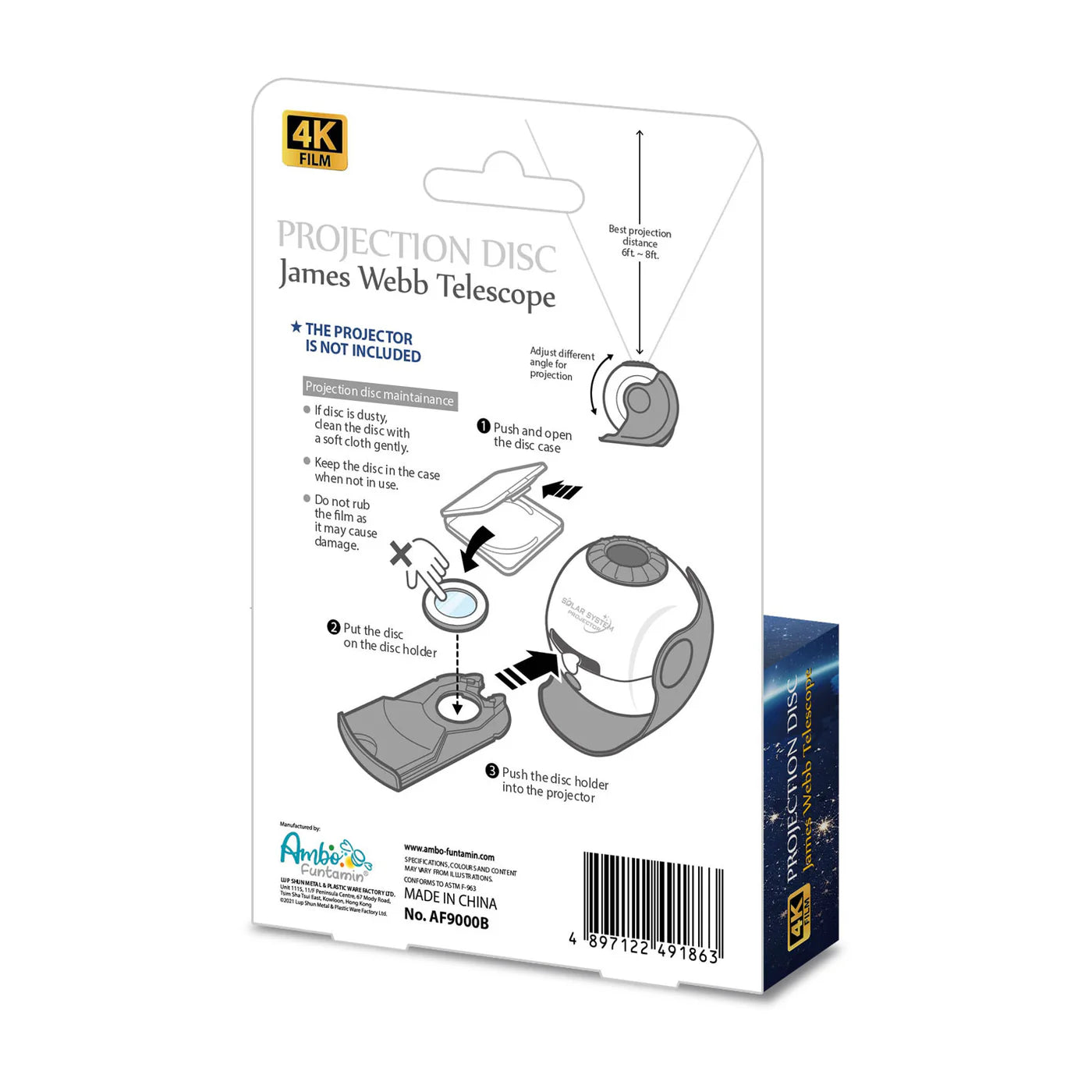 Ambo Funtamin 太陽系星空星星投影機菲林碟替換套裝 James Webb Telescope