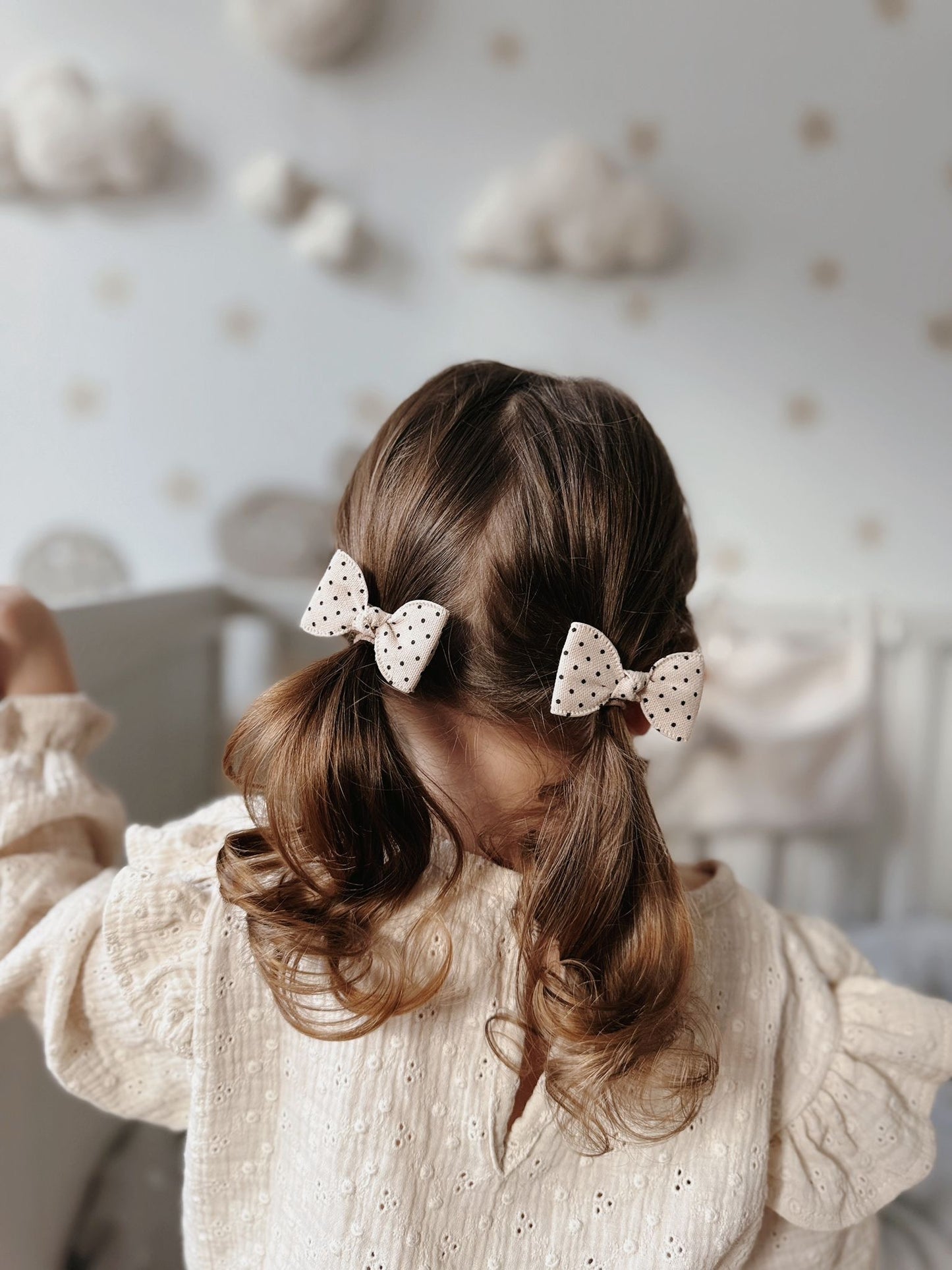 Knotted Bows - Cookie Dots - pigtails