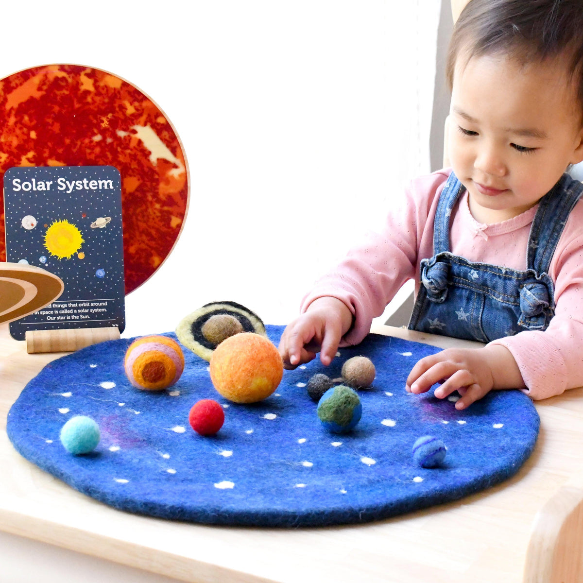 Tara treasure 
SOLAR SYSTEM OUTER SPACE PLAY MAT WITH FELT PLANETS