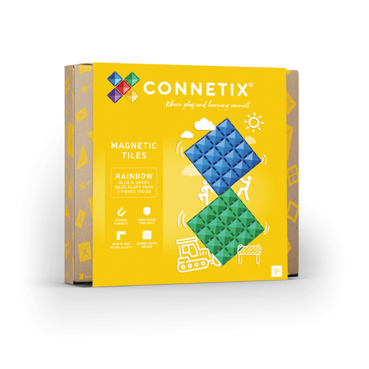 Connetix tile - Rainbow Blue & Green Base Plate 2 pc