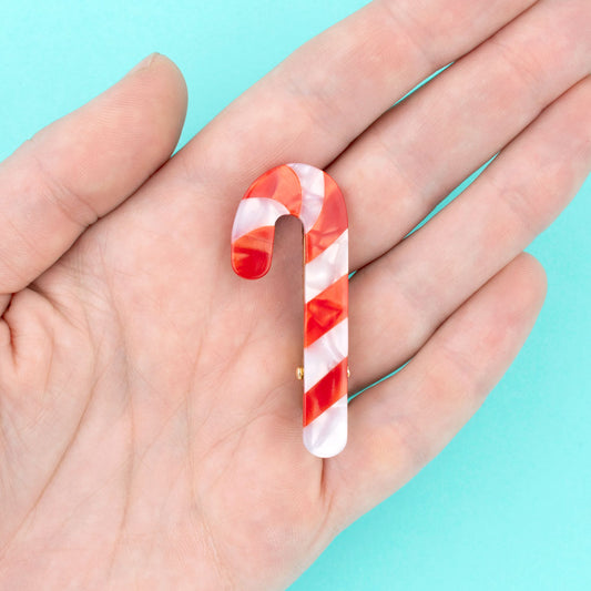 CANDY CANE HAIR CLIP