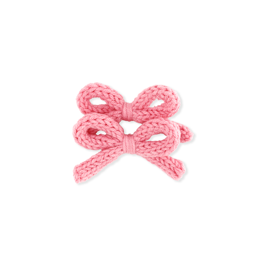 CROCHET RIBBON PIGTAIL SET // FLAMINGO