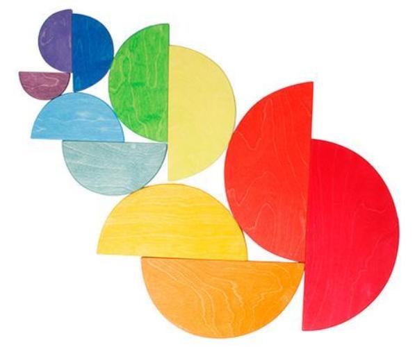 GRIMM'S Rainbow Semicircles, 11 pieces