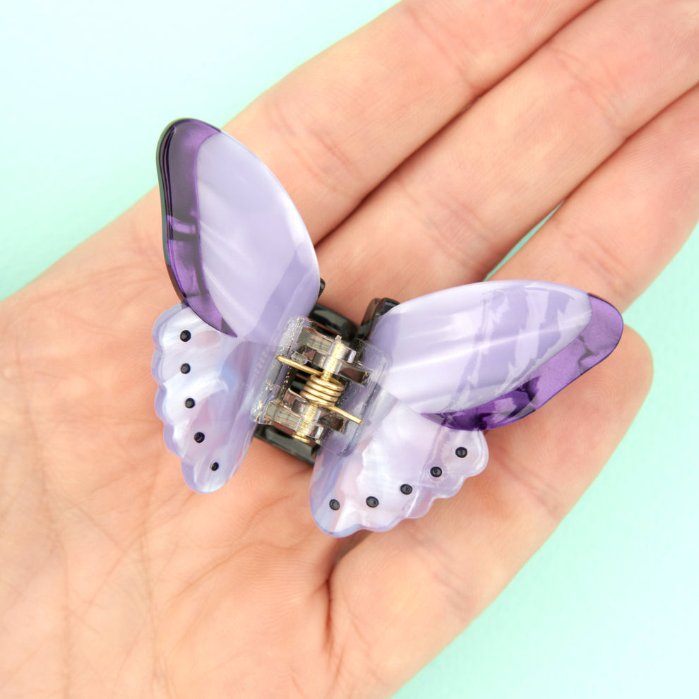 PURPLE BUTTERFLY MINI HAIR CLAW