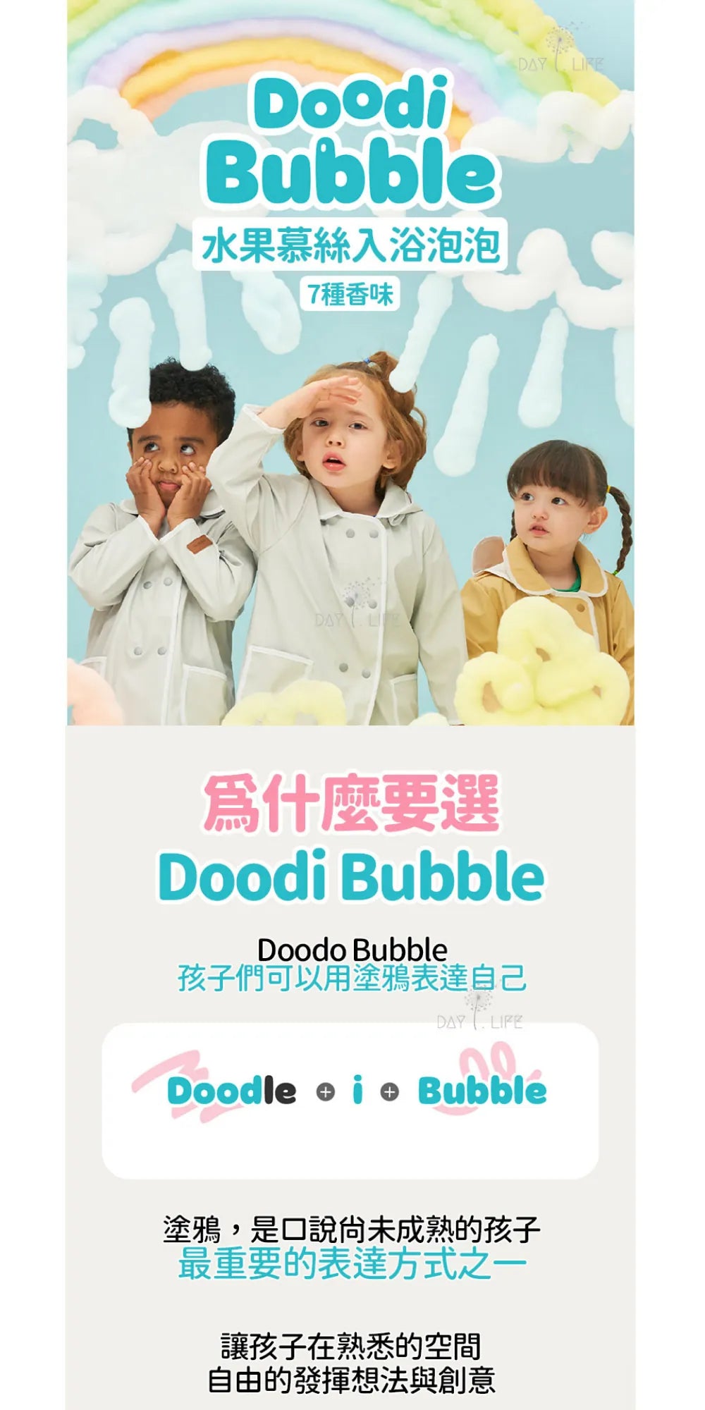 Messy Play - 韓國Doodi Bubble水果慕絲入浴泡泡