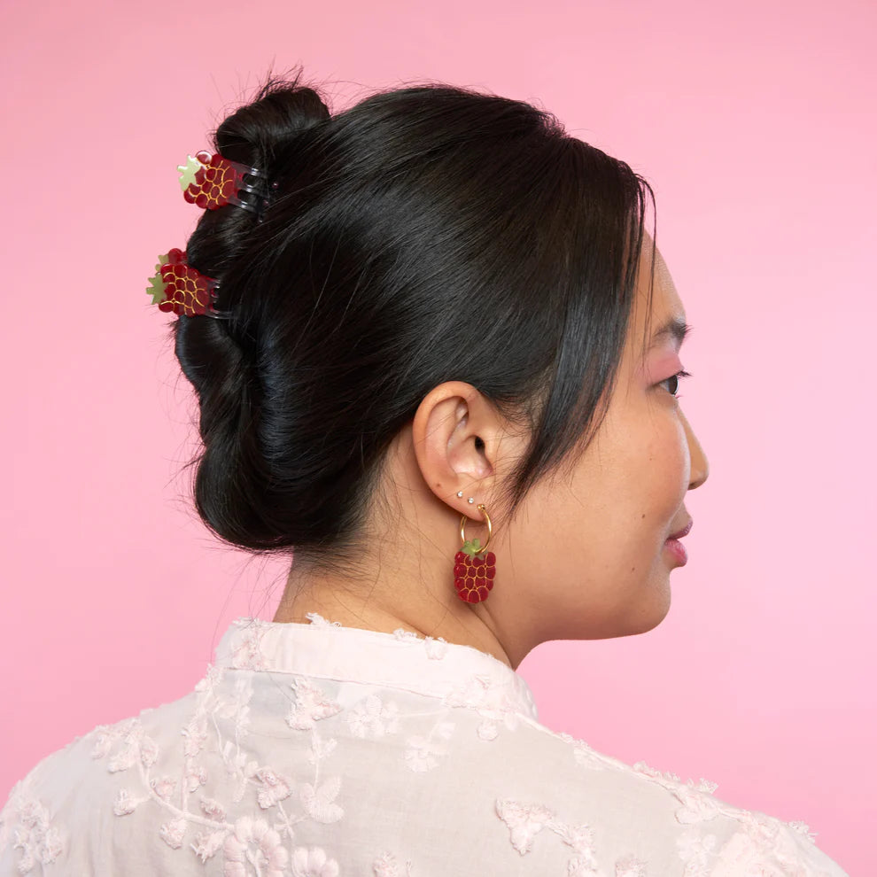 Raspberry Mini Hair Claw