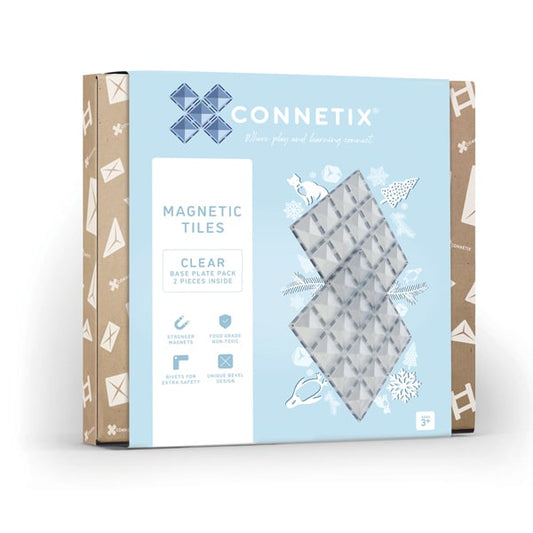 Connectix tiles - 2 Piece Clear Base Plate Pack AU 10