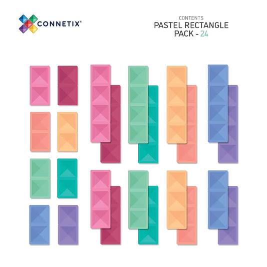 Connetix tiles - Pastel Rectangle Pack 24 pc 3