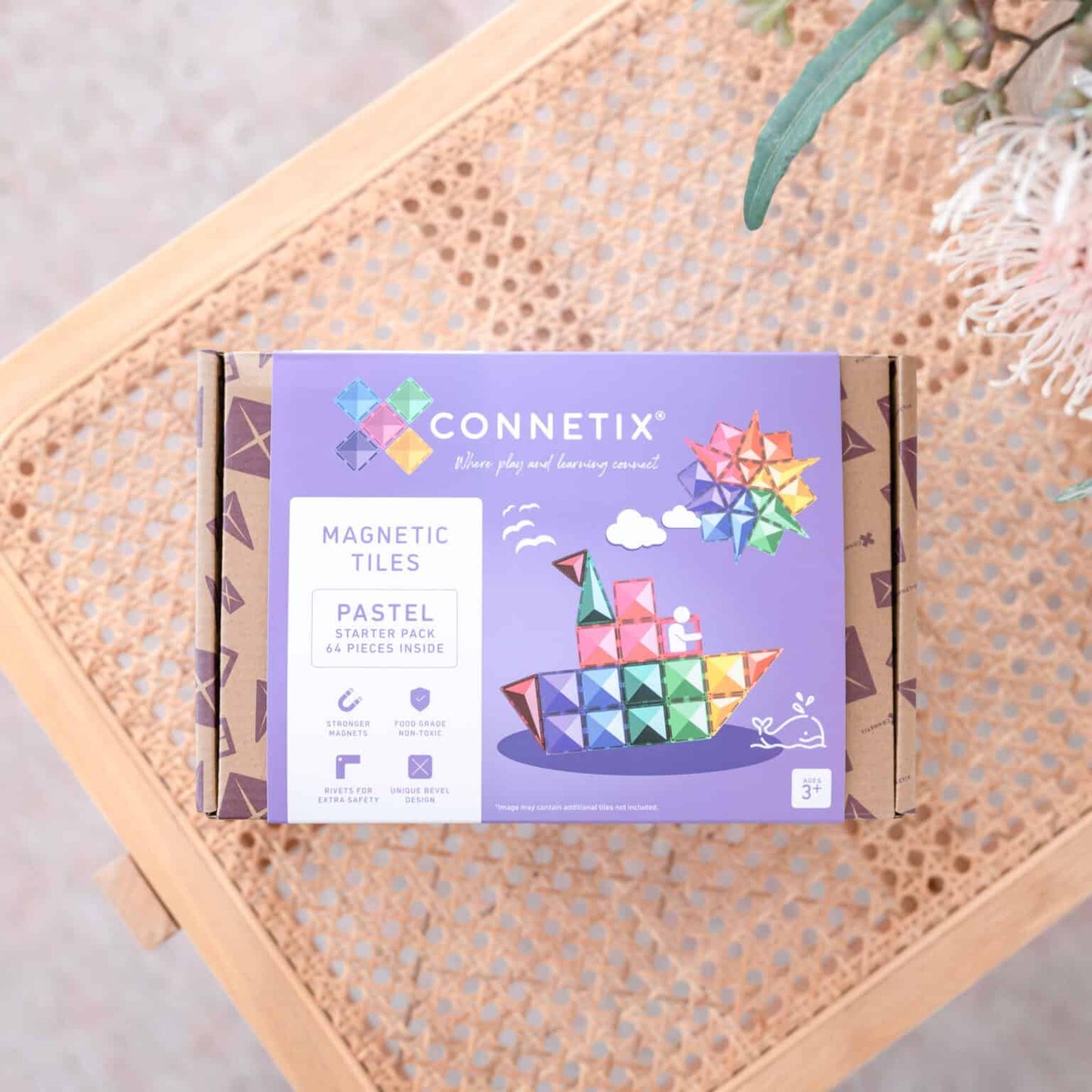 Connetix tile - Pastel Starter Pack 64 pc 3