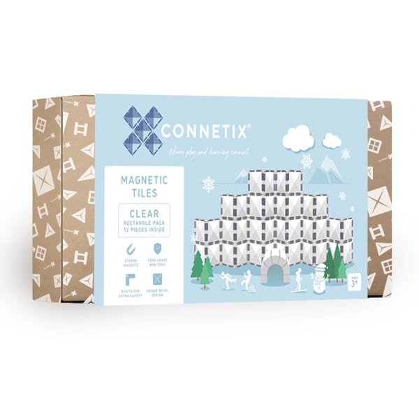 Connetix tiles - Clear Rectangle Pack 12 pc 5