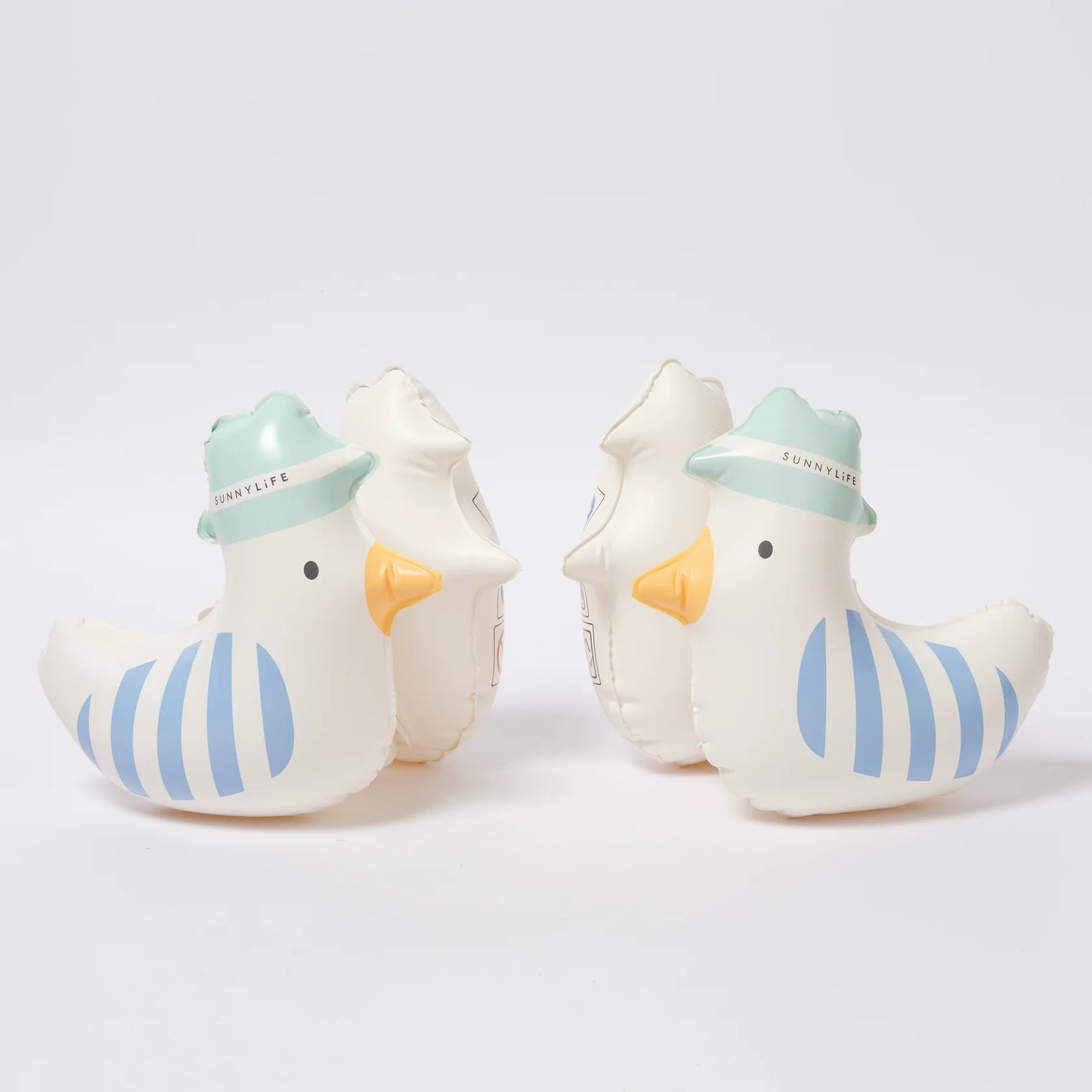 SUNNYLiFE Kids Inflatable Arm Bands Sid The Seagull Blue Stripe