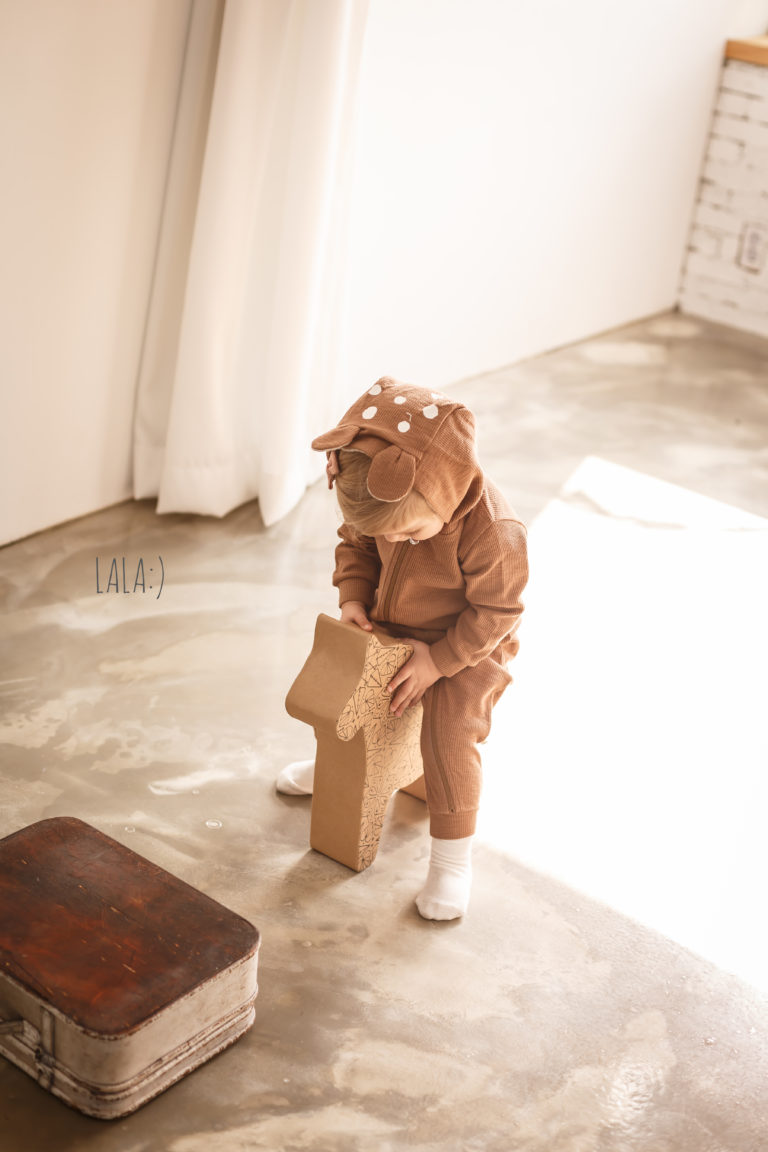 The lala - Bambi Suit 小鹿斑比連衣衫 (Brown Size M)