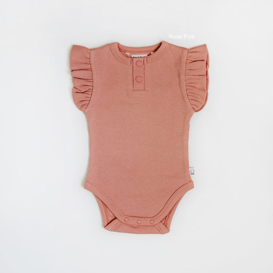 Snuggle Hunny Kids - Short Sleeve Bodysuit (Rose Pink)