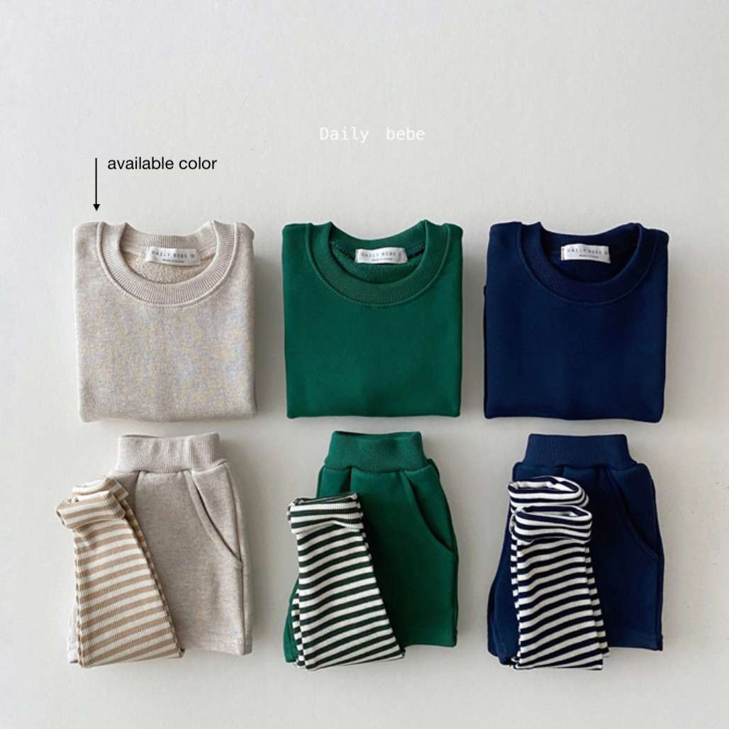 Daily bebe - Winter Top & Bottom Set 冬天套裝 (Cream Size S)