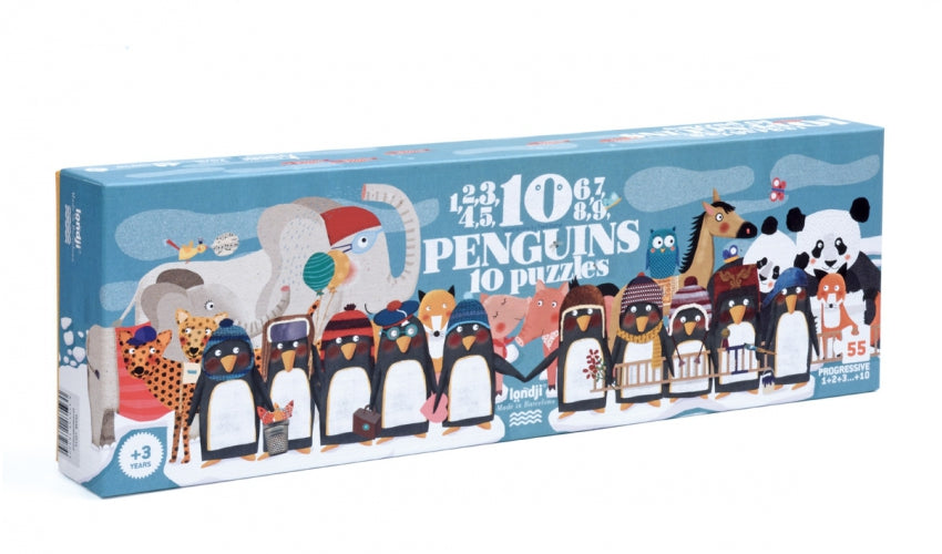 Londji - 10 PENGUINS PUZZLE 一起數動物吧